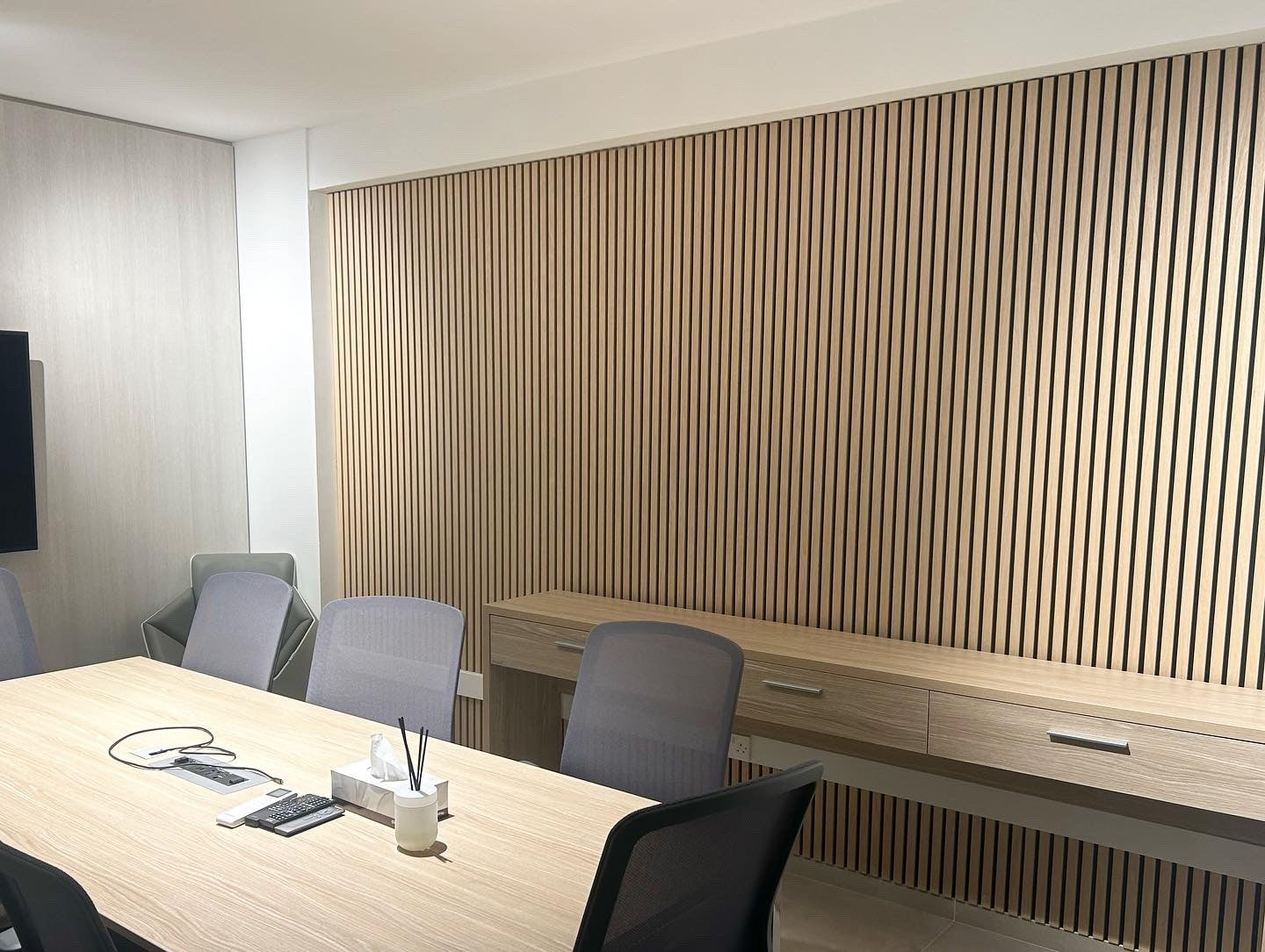 Conference Room Wood Wall Panels Fibrotech Light Oak Acoustic Wall