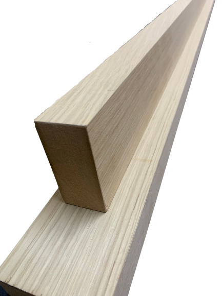 MDF beam with Oak veneer 4cm * 8cm * 305cm
