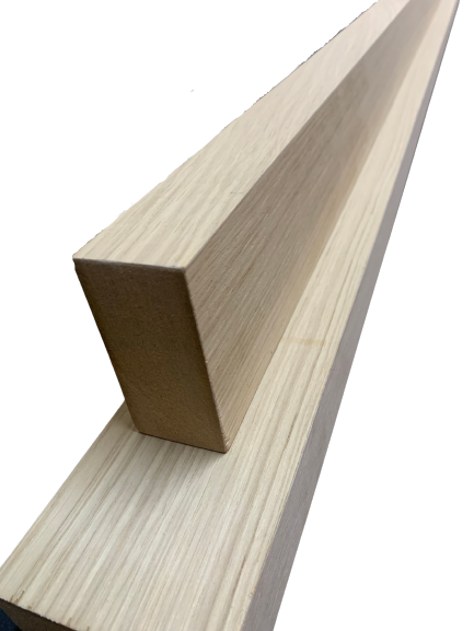 MDF beam with Oak veneer 4cm * 12cm * 305cm